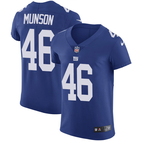 Men's Nike New York Giants #46 Calvin Munson Royal Blue Team Color Vapor Untouchable Elite Player NFL Jersey