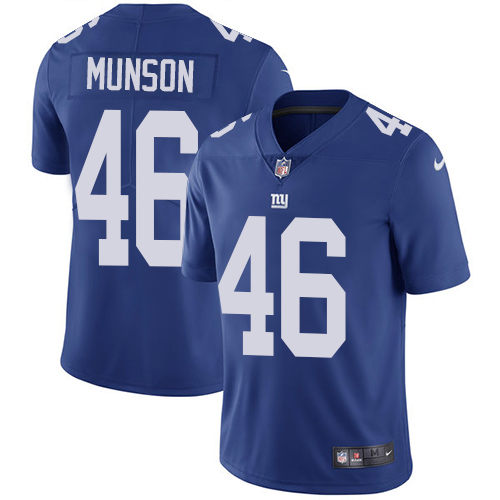 Men's Nike New York Giants #46 Calvin Munson Royal Blue Team Color Vapor Untouchable Limited Player NFL Jersey