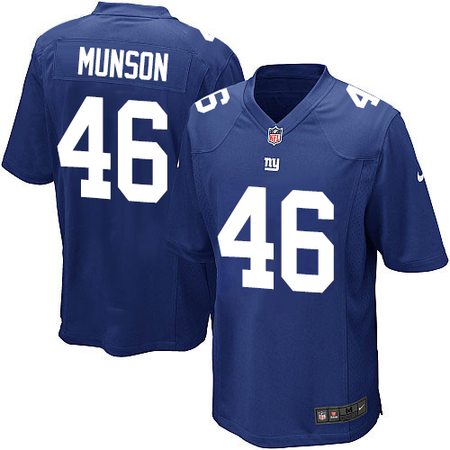 Men's Nike New York Giants #46 Calvin Munson Game Royal Blue Team Color NFL Jersey