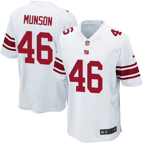 Men's Nike New York Giants #46 Calvin Munson Game White NFL Jersey