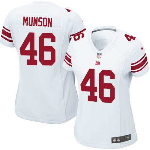 Women's Nike New York Giants #46 Calvin Munson Game White NFL Jersey