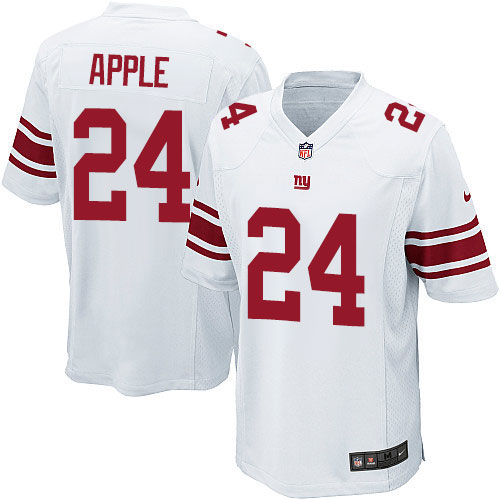 Men's Nike New York Giants #24 Eli Apple Game White NFL Jersey