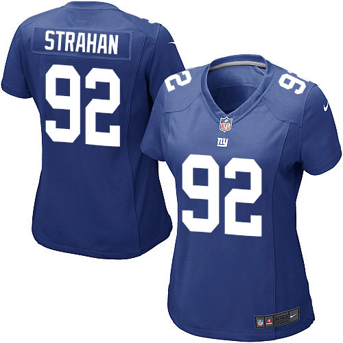 Women's Nike New York Giants #92 Michael Strahan Game Royal Blue Team Color NFL Jersey