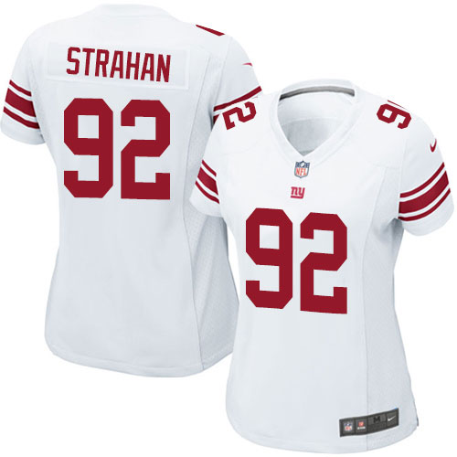 Women's Nike New York Giants #92 Michael Strahan Game White NFL Jersey