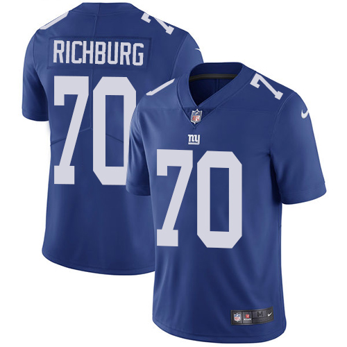 Men's Nike New York Giants #70 Weston Richburg Royal Blue Team Color Vapor Untouchable Limited Player NFL Jersey