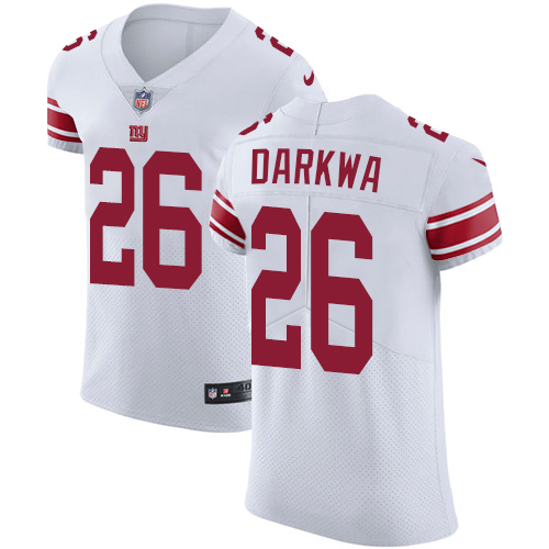 Men's Nike New York Giants #26 Orleans Darkwa White Vapor Untouchable Elite Player NFL Jersey