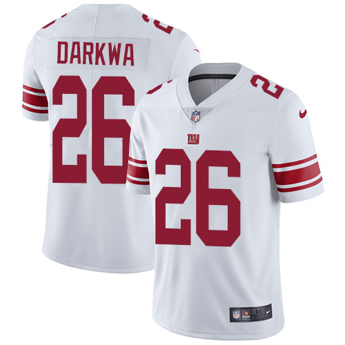 Men's Nike New York Giants #26 Orleans Darkwa White Vapor Untouchable Limited Player NFL Jersey