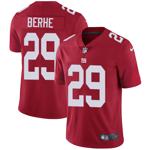 Youth Nike New York Giants #29 Nat Berhe Red Alternate Vapor Untouchable Elite Player NFL Jersey