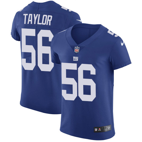 Men's Nike New York Giants #56 Lawrence Taylor Royal Blue Team Color Vapor Untouchable Elite Player NFL Jersey