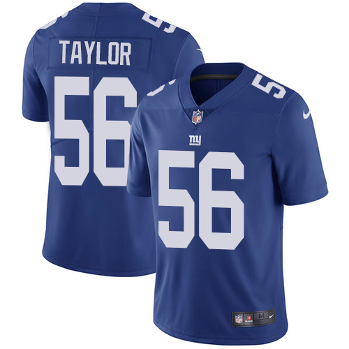 Men's Nike New York Giants #56 Lawrence Taylor Royal Blue Team Color Vapor Untouchable Limited Player NFL Jersey