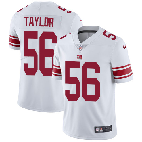 Men's Nike New York Giants #56 Lawrence Taylor White Vapor Untouchable Limited Player NFL Jersey