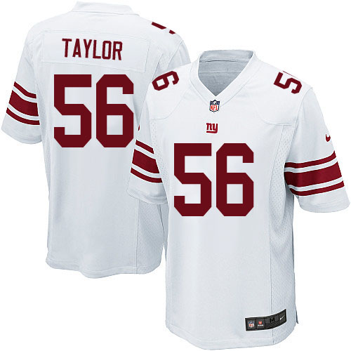 Men's Nike New York Giants #56 Lawrence Taylor Game White NFL Jersey