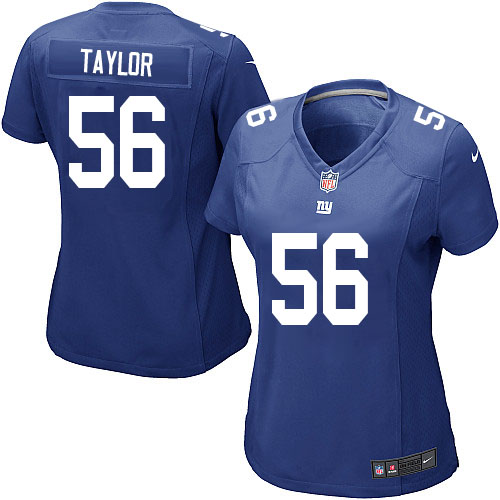 Women's Nike New York Giants #56 Lawrence Taylor Game Royal Blue Team Color NFL Jersey