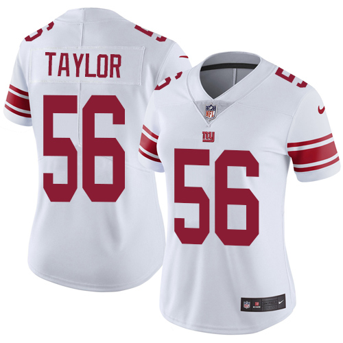 Women's Nike New York Giants #56 Lawrence Taylor White Vapor Untouchable Elite Player NFL Jersey