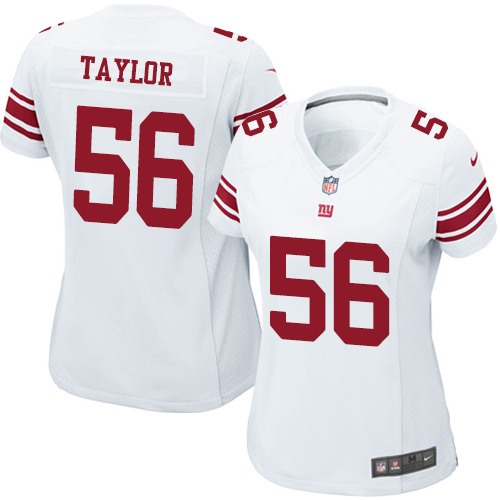 Women's Nike New York Giants #56 Lawrence Taylor Game White NFL Jersey