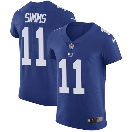 Men's Nike New York Giants #11 Phil Simms Royal Blue Team Color Vapor Untouchable Elite Player NFL Jersey