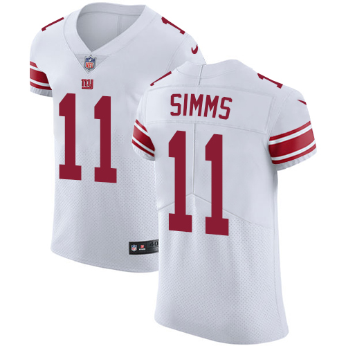 Men's Nike New York Giants #11 Phil Simms White Vapor Untouchable Elite Player NFL Jersey
