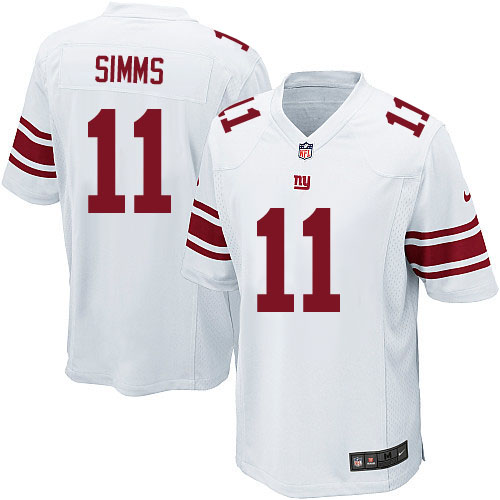 Men's Nike New York Giants #11 Phil Simms Game White NFL Jersey