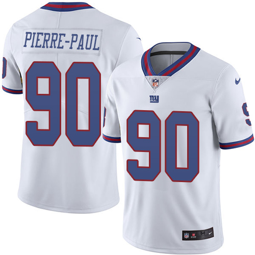 Youth Nike New York Giants #90 Jason Pierre-Paul Limited White Rush Vapor Untouchable NFL Jersey