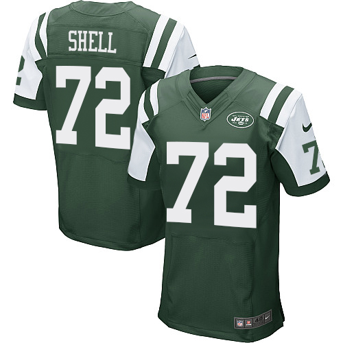Men's Nike New York Jets #72 Brandon Shell Green Team Color Vapor Untouchable Elite Player NFL Jersey