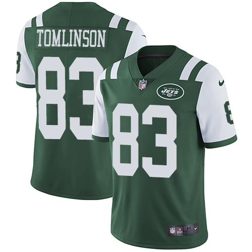 Men's Nike New York Jets #83 Eric Tomlinson Green Team Color Vapor Untouchable Limited Player NFL Jersey