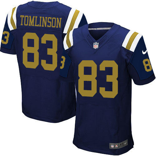 Men's Nike New York Jets #83 Eric Tomlinson Elite Navy Blue Alternate NFL Jersey