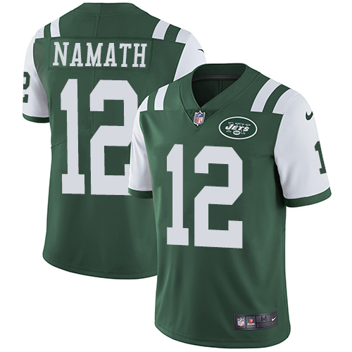 Youth Nike New York Jets #12 Joe Namath Green Team Color Vapor Untouchable Elite Player NFL Jersey