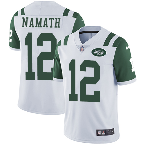 Youth Nike New York Jets #12 Joe Namath White Vapor Untouchable Elite Player NFL Jersey
