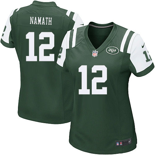 Women's Nike New York Jets #12 Joe Namath Game Green Team Color NFL Jersey