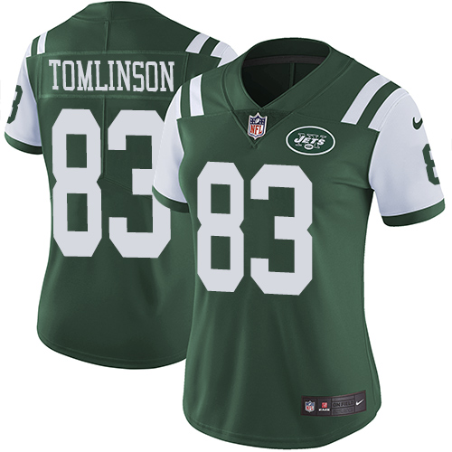 Women's Nike New York Jets #83 Eric Tomlinson Green Team Color Vapor Untouchable Limited Player NFL Jersey
