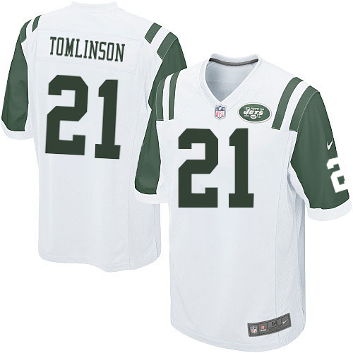 Men's Nike New York Jets #21 LaDainian Tomlinson Game White NFL Jersey