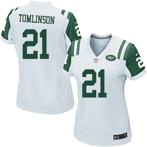 Women's Nike New York Jets #21 LaDainian Tomlinson Game White NFL Jersey