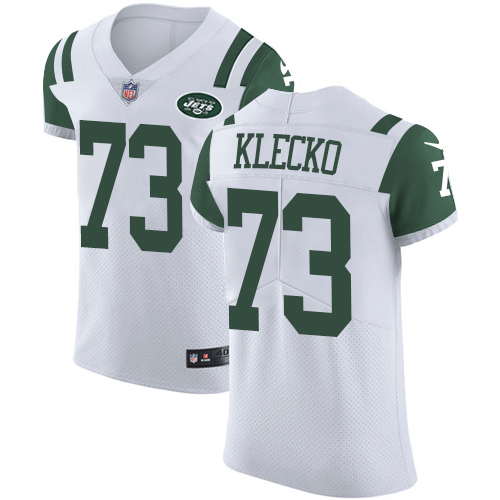 Men's Nike New York Jets #73 Joe Klecko Elite White NFL Jersey