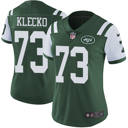 Women's Nike New York Jets #73 Joe Klecko Green Team Color Vapor Untouchable Elite Player NFL Jersey