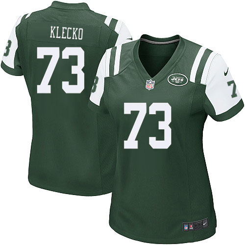 Women's Nike New York Jets #73 Joe Klecko Game Green Team Color NFL Jersey