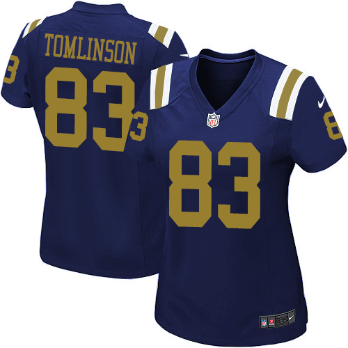 Women's Nike New York Jets #83 Eric Tomlinson Elite Navy Blue Alternate NFL Jersey