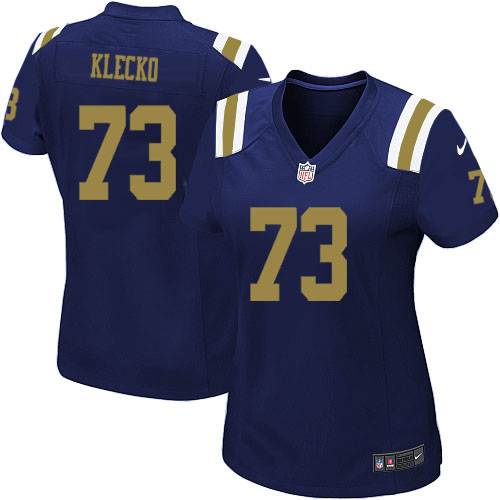 Women's Nike New York Jets #73 Joe Klecko Elite Navy Blue Alternate NFL Jersey