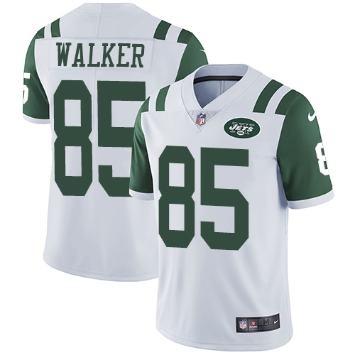 Men's Nike New York Jets #85 Wesley Walker White Vapor Untouchable Limited Player NFL Jersey