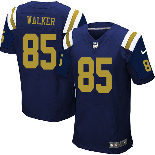 Men's Nike New York Jets #85 Wesley Walker Elite Navy Blue Alternate NFL Jersey