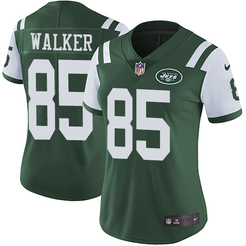 Women's Nike New York Jets #85 Wesley Walker Green Team Color Vapor Untouchable Limited Player NFL Jersey