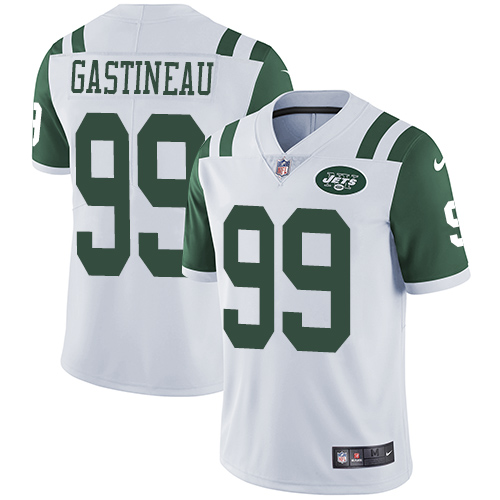 Men's Nike New York Jets #99 Mark Gastineau White Vapor Untouchable Limited Player NFL Jersey