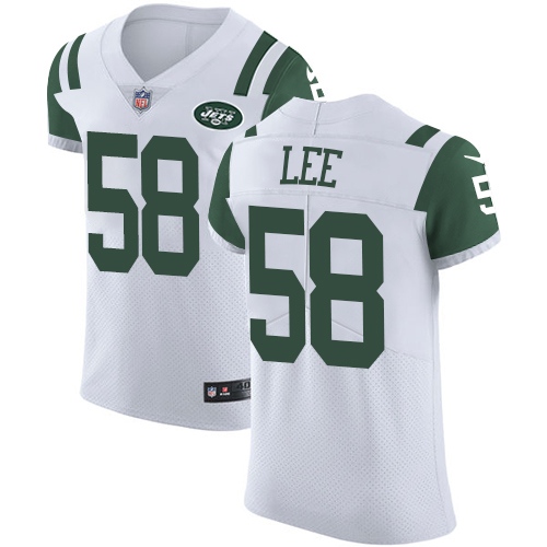 Men's Nike New York Jets #58 Darron Lee Elite White NFL Jersey