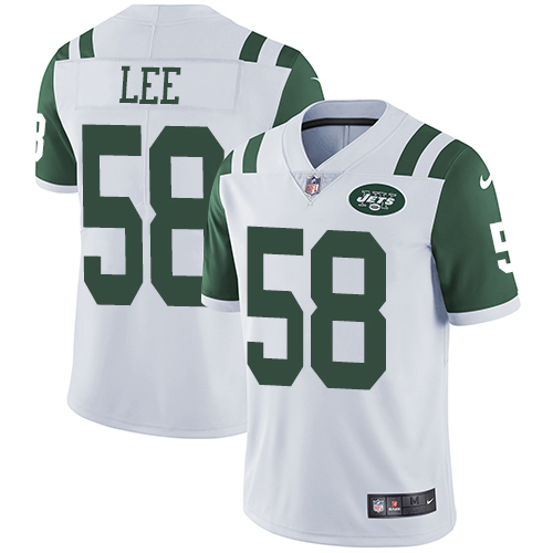Men's Nike New York Jets #58 Darron Lee White Vapor Untouchable Limited Player NFL Jersey