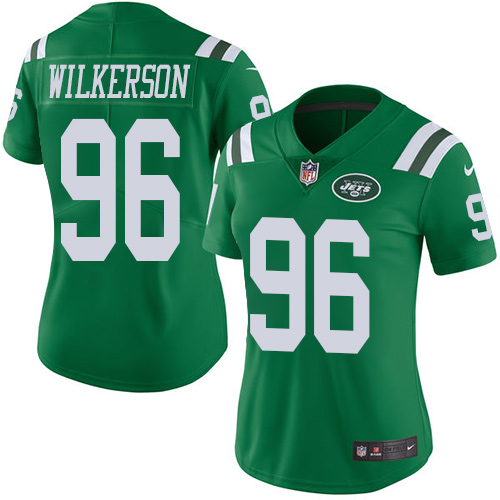 Women's Nike New York Jets #96 Muhammad Wilkerson Limited Green Rush Vapor Untouchable NFL Jersey