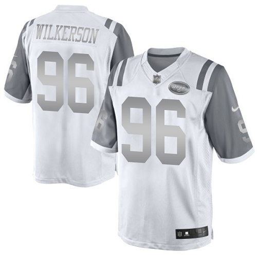 Men's Nike New York Jets #96 Muhammad Wilkerson Limited White Platinum NFL Jersey