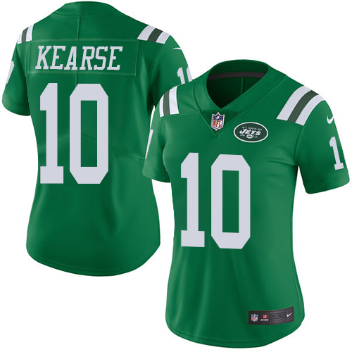 Women's Nike New York Jets #10 Jermaine Kearse Limited Green Rush Vapor Untouchable NFL Jersey