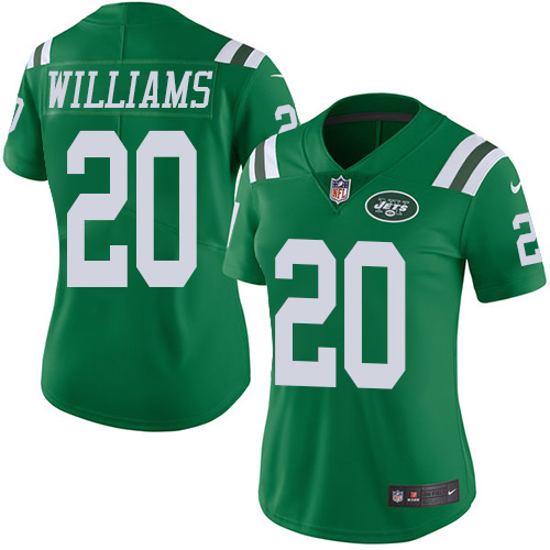Women's Nike New York Jets #20 Marcus Williams Limited Green Rush Vapor Untouchable NFL Jersey