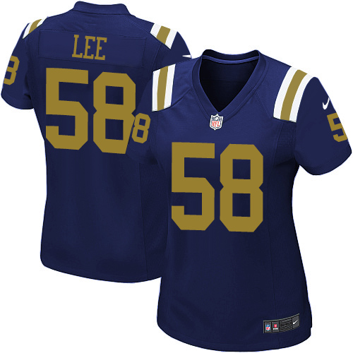 Women's Nike New York Jets #58 Darron Lee Elite Navy Blue Alternate NFL Jersey