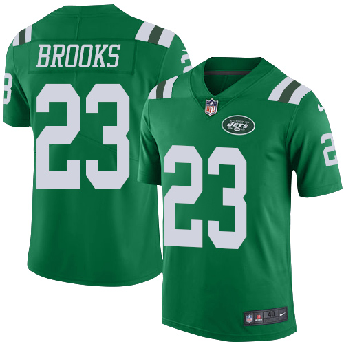 Men's Nike New York Jets #23 Terrence Brooks Elite Green Rush Vapor Untouchable NFL Jersey