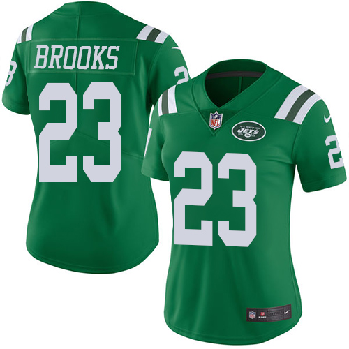 Women's Nike New York Jets #23 Terrence Brooks Limited Green Rush Vapor Untouchable NFL Jersey